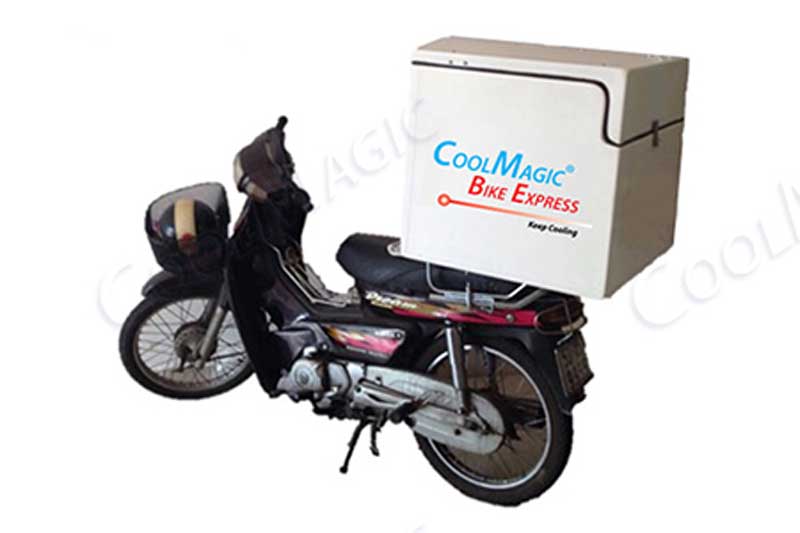 Motorbike insulated delivery box